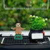 Solar Shaking Figures - Solar Dancing Sloth, Powered Animated, Car Dashboard Ornament | Head Figure Toy for Car Table Desk Home Decor | Fun Moving Sloth Decor Gift for Kids view 2