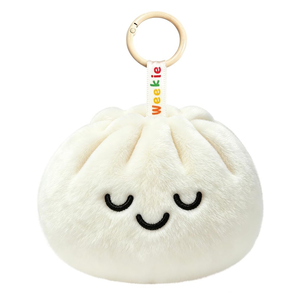 Ausener Weekie Wonders Emotional Dumplings Supports, Dumplings Keychain Stuffed Animals Plush Bag Charm, Funny Birthday Gifts for Women, Cute Plush Keychains for Adults (Sun)