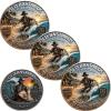 The Eternal Surf Challenge Coin, Old Bastards Surf Club Lifetime Member Coin, Skeleton Surfer Shaka Sign Ocean Wave Token, Freedom Passion Brotherhood Coins, Gift for Surfers Beach Lovers (3pcs) view 1