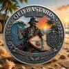 The Eternal Surf Challenge Coin, Old Bastards Surf Club Lifetime Member Coin, Skeleton Surfer Shaka Sign Ocean Wave Token, Freedom Passion Brotherhood Coins, Gift for Surfers Beach Lovers (3pcs) view 3