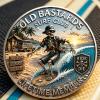 The Eternal Surf Challenge Coin, Old Bastards Surf Club Lifetime Member Coin, Skeleton Surfer Shaka Sign Ocean Wave Token, Freedom Passion Brotherhood Coins, Gift for Surfers Beach Lovers (3pcs) view 4