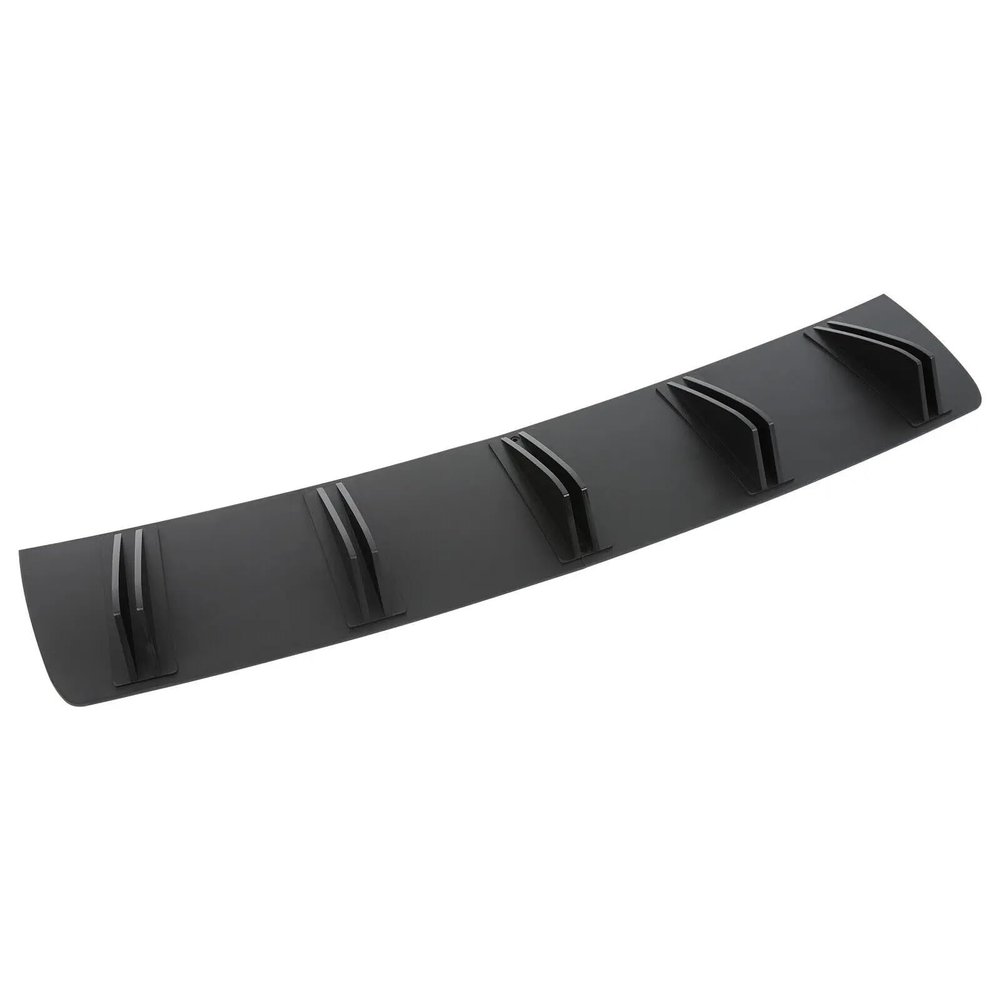 10 Fins Rear Shark Chassis Fin Style Curved Bumper Lip Diffuser Compatible for Audi A3 A4 A5 A6 Spoiler Universal Car 2pcs(Matteblack)