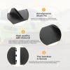 10 Fins Rear Shark Chassis Fin Style Curved Bumper Lip Diffuser Compatible for Audi A3 A4 A5 A6 Spoiler Universal Car 2pcs(Matteblack) view 2