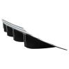 10 Fins Rear Shark Chassis Fin Style Curved Bumper Lip Diffuser Compatible for Audi A3 A4 A5 A6 Spoiler Universal Car 2pcs(Matteblack) view 4