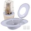 Kitten Toilet Trainer - 32cm Portables Cat Litter Training System Reusable Removable Pet Potty Seat Adjustable Bathroom Kit view 1