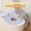 Kitten Toilet Trainer - 32cm Portables Cat Litter Training System Reusable Removable Pet Potty Seat Adjustable Bathroom Kit view 2