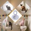 Kitten Toilet Trainer - 32cm Portables Cat Litter Training System Reusable Removable Pet Potty Seat Adjustable Bathroom Kit view 4