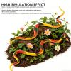 AUNMAS Rubber Snakes, 18 Pcs Lifelike Snake Toy with Detailed Scales for Garden Bird Squirrel Scare Party Prank Decoration (6pcs) view 2