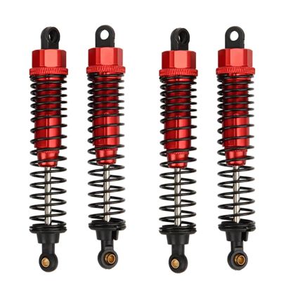 Rc Dampers Spare Parts for HSP for HPI Highway Monster Truck Off-Road Vehicle 1/10 Scale 4 Pieces 68mm 98mm 108mm Aluminum Shock Absorber Damper RC Car(Red,108mm)