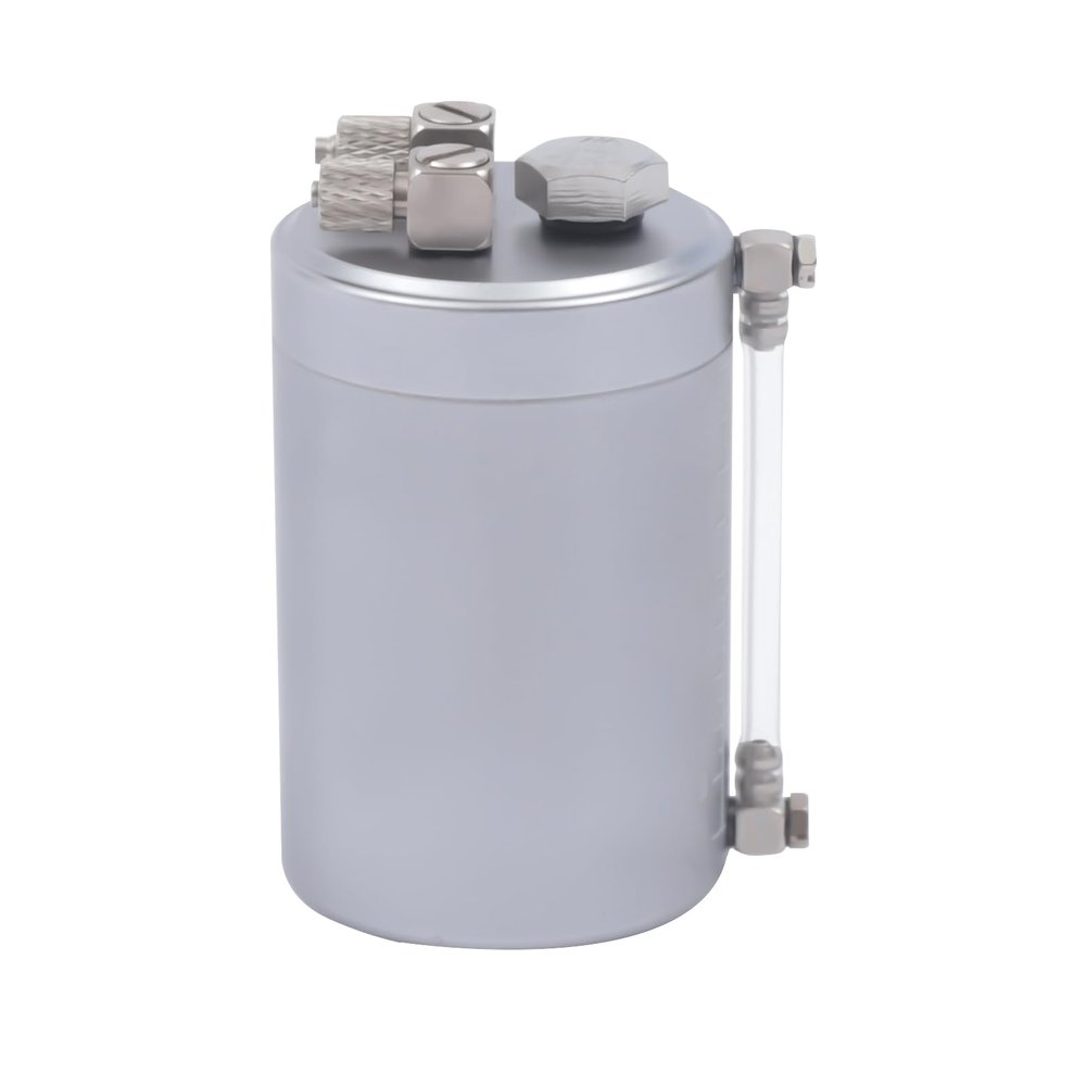 Model Universal Fuel Tank for RC Vehicles, 70ml Capacity with Scale Markings, Silver, Includes 50cm Fuel Line, Replacement Accessory for Hobbyists and DIYers