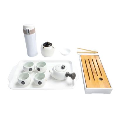 lstyty Montessori Tea Making Practical Life Set, Complete Child-Safe Tea Ceremony Kit, Ceramic Tea Set with Tray & Accessories,L