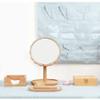 lstyty Montessori Dressing Grooming Set, Toddler Wooden Vanity Mirror & Hair Brush Set, Beech Wood Practical Life Self-Care Kit view 2