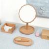 lstyty Montessori Dressing Grooming Set, Toddler Wooden Vanity Mirror & Hair Brush Set, Beech Wood Practical Life Self-Care Kit view 4