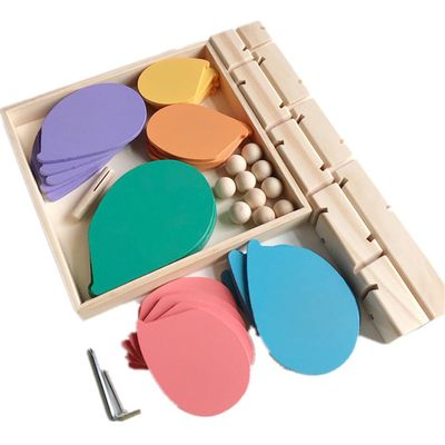tysszx Rainbow Wooden Marble Run Tree, Musical Ball Drop Toy with Colorful Leaves