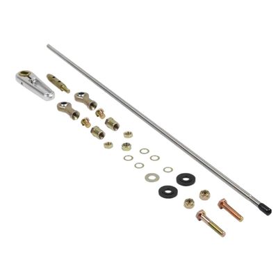 21 Inch Column Shift Linkage Kit ACA-1800 Silver Compatible With GM TH-200 200-4R TH-350 TH-400 4L60 4L60E 4L80E 700-R4 Transmission