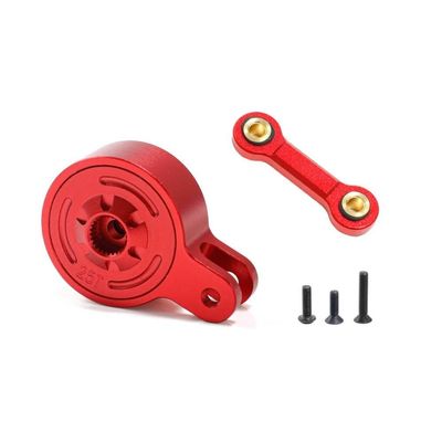 25T & 23T Aluminum Servo Saver Set Compatible with 1/10 1/8 Scale RC Vehicles for Outcast Mojave 3S 4S 2WD 4WD Models(25T Red)