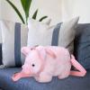 Plush Piggy Crossbody Bag, 17x27x12cm (6.7x10.6x4.7 inch) Cute Pink Shoulder Purse for Women, Adjustable Strap Plush Doll Toy Travel Pouch for Party Spring Summer view 2