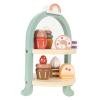 GLOGLOW Wooden Tea Set Toy 2-Tier Cake Stand with Assorted Desserts for Kids Social Interaction Hand Eye Coordination Creativity view 2