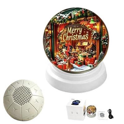Memory Video Player, 3.15 Inch Crystal Sphere Ball, Rechargeable 3D Digital Photo Frame and Music Player, No App Required, Unique Keepsake for Anniversary, Wedding, Birthday