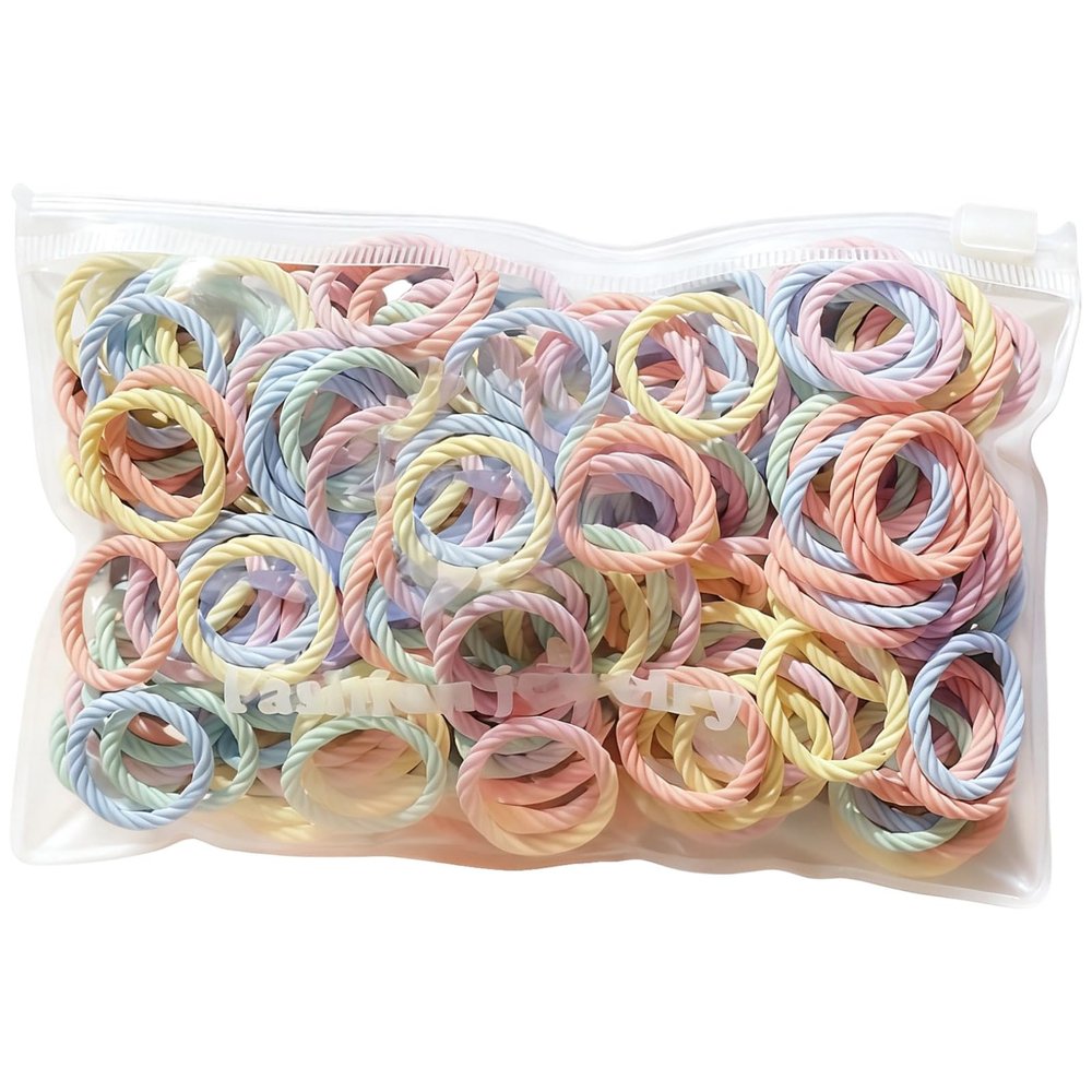 Hair Ties Small Colorful 100PCS Soft Cute Hair Ropes Hair Elastics for Toddler