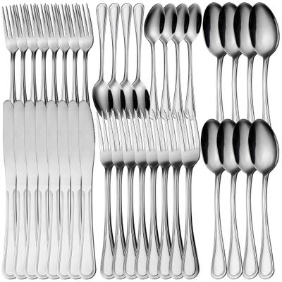 40-Piece Silverware Set 304 Stainless Steel Flatware Set