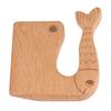 HURRISE Kids Wooden Safe Cooking Vegetable Fruit Cutter Montessori Kitchen Tool for Ages 2-8 - Safe Beech Wood Design, Ergonomic, Ideal for Fruits, Vegetables and Family Fun (Fish Pattern) view 3