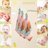 CUPADA Baby Washcloths Muslin Face Towels Cute Buffalo Sleeping Pattern Absorbent Wash Towels - Soft Wash Wipes for Infant Newborn, 3 Pack view 4
