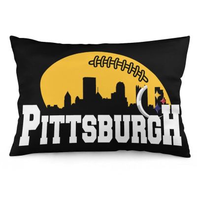 Pillow Cover, Soft Cases Long Pillowcase for Sleepers,Decorative Sham Awesome Adorable Fans Football Star City Steel 12"x20" Bedding Toddler