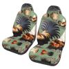 LPLSNWS Rooster and Chicken Patterned, Durable Car Seat Covers, 2-Pack Suitable for Passenger Cars, Trucks, Commercial Vehicles, and Marine Seats view 1