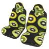 LPLSNWS Green Kiwi Patterned, Durable Car Seat Covers, 2-Pack Suitable for Passenger Cars, Trucks, Commercial Vehicles, and Marine Seats view 1