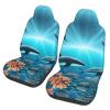 LPLSNWS Whales Under The Sea Patterned, Durable Car Seat Covers, 2-Pack Suitable for Passenger Cars, Trucks, Commercial Vehicles, and Marine Seats view 1