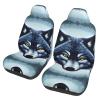 LPLSNWS Fierce Wolf Head Patterned, Durable Car Seat Covers, 2-Pack Suitable for Passenger Cars, Trucks, Commercial Vehicles, and Marine Seats view 1
