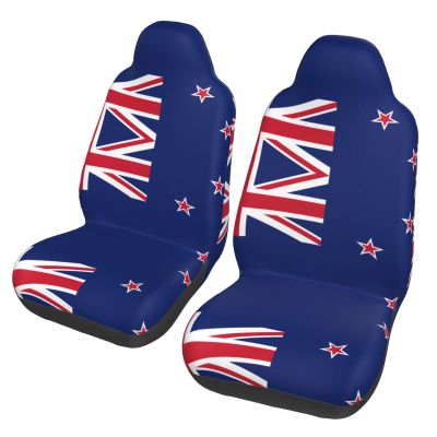 LPLSNWS New Zealand Flag Patterned, Durable Car Seat Covers, 2-Pack Suitable for Passenger Cars, Trucks, Commercial Vehicles, and Marine Seats