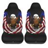 LPLSNWS USA Flag Patriotic Eagle Patterned, Durable Car Seat Covers, 2-Pack Suitable for Passenger Cars, Trucks, Commercial Vehicles, and Marine Seats view 2