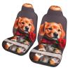 LPLSNWS Gentleman-Like Dog Patterned, Durable Car Seat Covers, 2-Pack Suitable for Passenger Cars, Trucks, Commercial Vehicles, and Marine Seats view 1