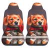 LPLSNWS Gentleman-Like Dog Patterned, Durable Car Seat Covers, 2-Pack Suitable for Passenger Cars, Trucks, Commercial Vehicles, and Marine Seats view 2