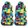 LPLSNWS Square Geometry Diagram Patterned, Durable Car Seat Covers, 2-Pack Suitable for Passenger Cars, Trucks, Commercial Vehicles, and Marine Seats view 2