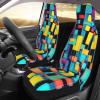 LPLSNWS Square Geometry Diagram Patterned, Durable Car Seat Covers, 2-Pack Suitable for Passenger Cars, Trucks, Commercial Vehicles, and Marine Seats view 3