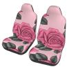 LPLSNWS Bright Pink Roses Patterned, Durable Car Seat Covers, 2-Pack Suitable for Passenger Cars, Trucks, Commercial Vehicles, and Marine Seats view 1