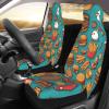 LPLSNWS Lots of Cartoon Burger Fries Patterned, Durable Car Seat Covers, 2-Pack Suitable for Passenger Cars, Trucks, Commercial Vehicles, and Marine Seats view 3