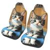 LPLSNWS Bedroom Kitten Patterned, Durable Car Seat Covers, 2-Pack Suitable for Passenger Cars, Trucks, Commercial Vehicles, and Marine Seats view 1