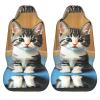 LPLSNWS Bedroom Kitten Patterned, Durable Car Seat Covers, 2-Pack Suitable for Passenger Cars, Trucks, Commercial Vehicles, and Marine Seats view 2