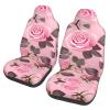 LPLSNWS Pretty Pink Roses Patterned, Durable Car Seat Covers, 2-Pack Suitable for Passenger Cars, Trucks, Commercial Vehicles, and Marine Seats view 1