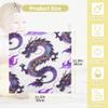 CUPADA Baby Face Towels Muslin Washcloths Purple Dragon Magic Absorbent Wash Soft Towel for Newborn Infant 5Pcs view 2