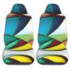 LPLSNWS Round Palette Patterned, Durable Car Seat Covers, 2-Pack Suitable for Passenger Cars, Trucks, Commercial Vehicles, and Marine Seats view 2