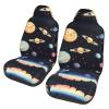 LPLSNWS Saturn Jupiter Earth Patterned, Durable Car Seat Covers, 2-Pack Suitable for Passenger Cars, Trucks, Commercial Vehicles, and Marine Seats view 1