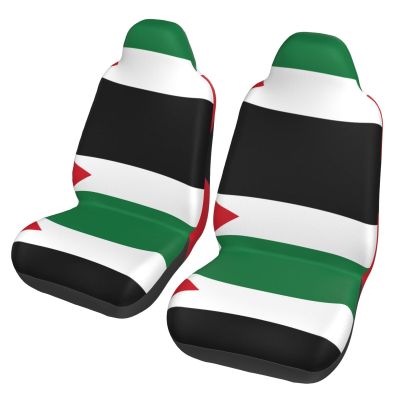 LPLSNWS Flag of The State of Palestine Patterned, Durable Car Seat Covers, 2-Pack Suitable for Passenger Cars, Trucks, Commercial Vehicles, and Marine Seats