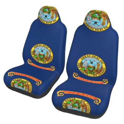 LPLSNWS Idaho State Flag Patterned, Durable Car Seat Covers, 2-Pack Suitable for Passenger Cars, Trucks, Commercial Vehicles, and Marine Seats