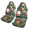 LPLSNWS Santa Claus and Christmas Deer Patterned, Durable Car Seat Covers, 2-Pack Suitable for Passenger Cars, Trucks, Commercial Vehicles, and Marine Seats view 1