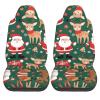 LPLSNWS Santa Claus and Christmas Deer Patterned, Durable Car Seat Covers, 2-Pack Suitable for Passenger Cars, Trucks, Commercial Vehicles, and Marine Seats view 2